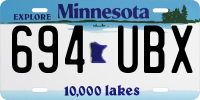MN license plate 694UBX