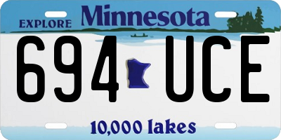 MN license plate 694UCE