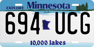 MN license plate 694UCG