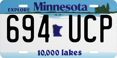 MN license plate 694UCP