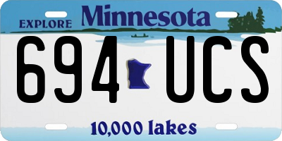 MN license plate 694UCS