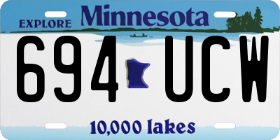 MN license plate 694UCW