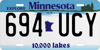 MN license plate 694UCY
