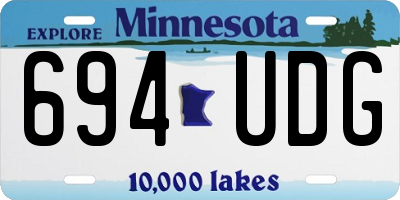 MN license plate 694UDG