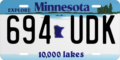 MN license plate 694UDK