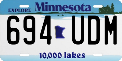 MN license plate 694UDM