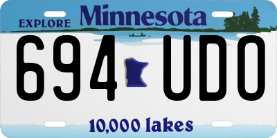 MN license plate 694UDO