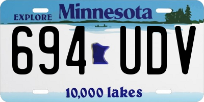 MN license plate 694UDV
