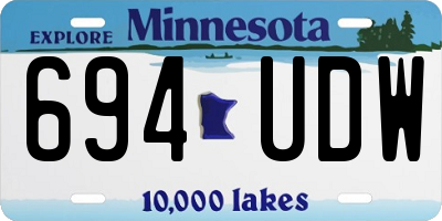 MN license plate 694UDW