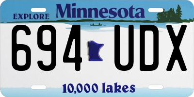 MN license plate 694UDX