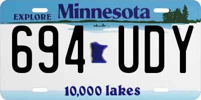 MN license plate 694UDY