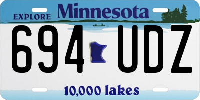 MN license plate 694UDZ