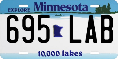 MN license plate 695LAB