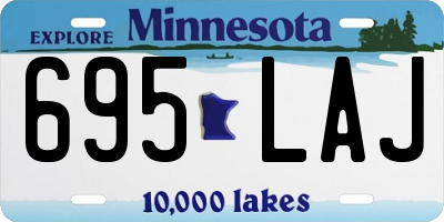 MN license plate 695LAJ