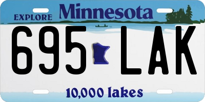 MN license plate 695LAK