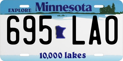 MN license plate 695LAO