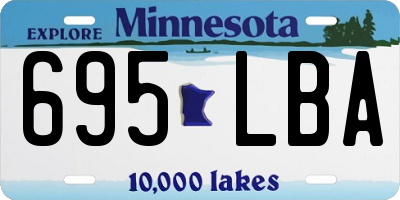 MN license plate 695LBA