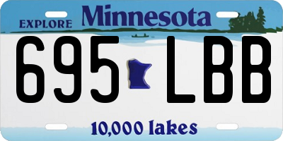 MN license plate 695LBB