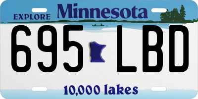 MN license plate 695LBD