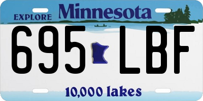 MN license plate 695LBF