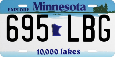 MN license plate 695LBG