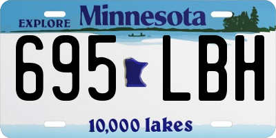 MN license plate 695LBH