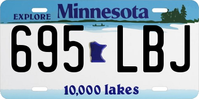 MN license plate 695LBJ