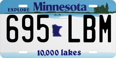 MN license plate 695LBM