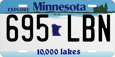 MN license plate 695LBN