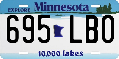 MN license plate 695LBO