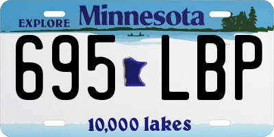 MN license plate 695LBP