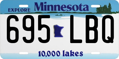 MN license plate 695LBQ