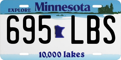 MN license plate 695LBS