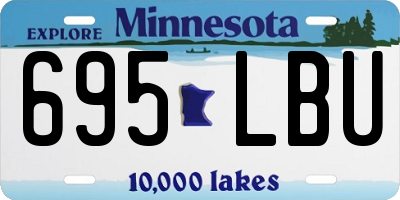 MN license plate 695LBU