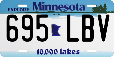 MN license plate 695LBV