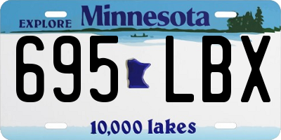 MN license plate 695LBX