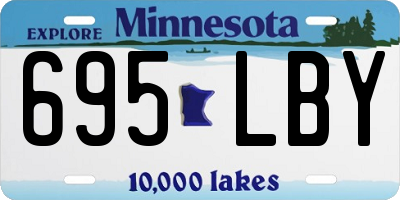 MN license plate 695LBY