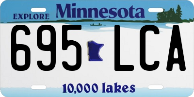 MN license plate 695LCA