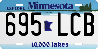 MN license plate 695LCB