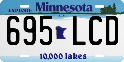 MN license plate 695LCD