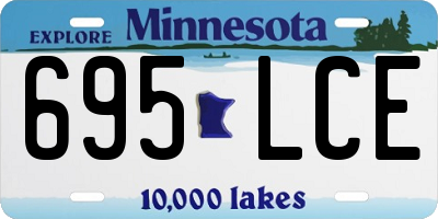 MN license plate 695LCE