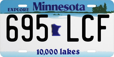 MN license plate 695LCF