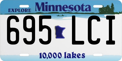 MN license plate 695LCI