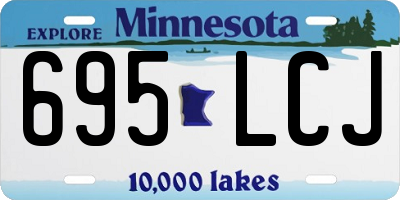 MN license plate 695LCJ