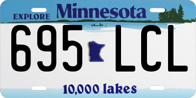 MN license plate 695LCL