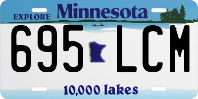 MN license plate 695LCM