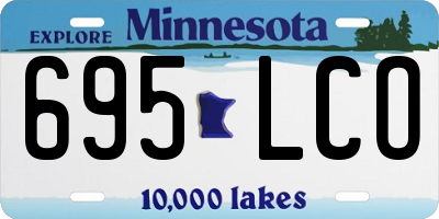 MN license plate 695LCO