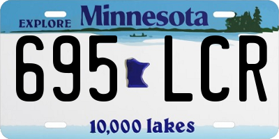 MN license plate 695LCR