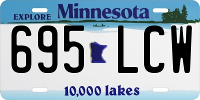 MN license plate 695LCW