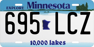 MN license plate 695LCZ